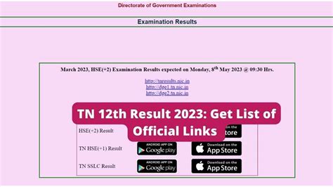 tnresults nic in 12th result 2023